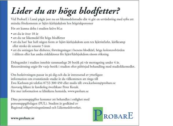 Lider du av höga blodfetter?